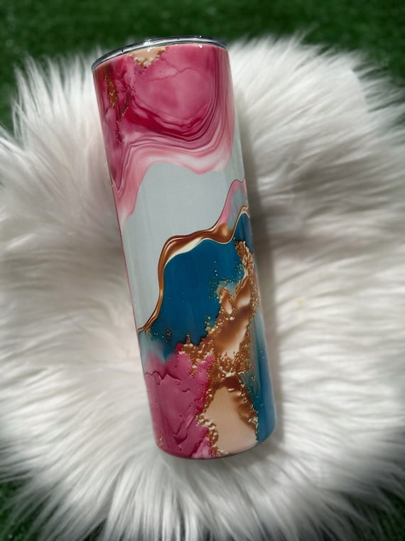 Geode Sublimation Tumbler, Glitter Tumbler, Stainless Steel Tumbler, Custom Tumbler Cup, Unique Drinkware