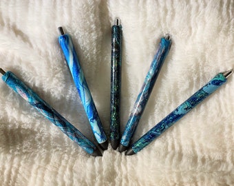 Glitter Gel Pens Set, Hydro-Dipped, Assorted Colors, Arts and Crafts Supplies