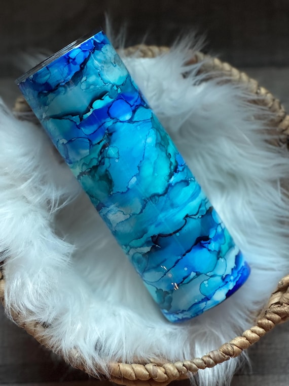 Hand-painted Watercolor Tumbler, Gift for Her,  Colorful Travel Cup