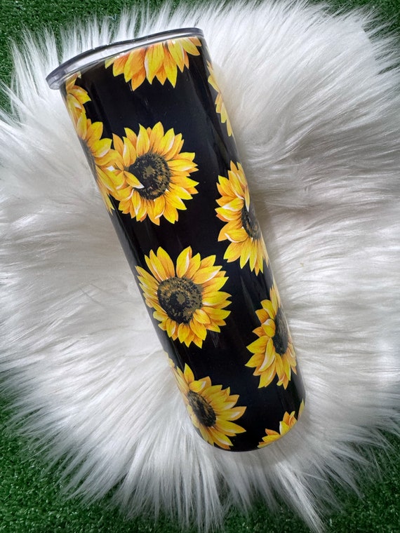 Sunflower Sublimation Tumbler, Floral Tumbler, Cute Cup, Coffee Tumbler, Gift For Her