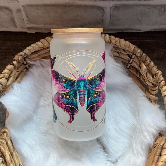 Butterfly Glass Jar, Butterfly Decor, Glass Storage Jar, Decorative Jar, Home Decor, Butterfly Collector Gift