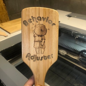 Cepillo de pelo de bambú personalizado - Paleta de azotes para adultos ABDL BDSM - Grabado láser personalizado