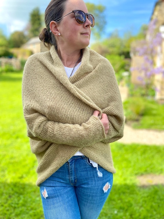 Beige cocoon cardigan deals