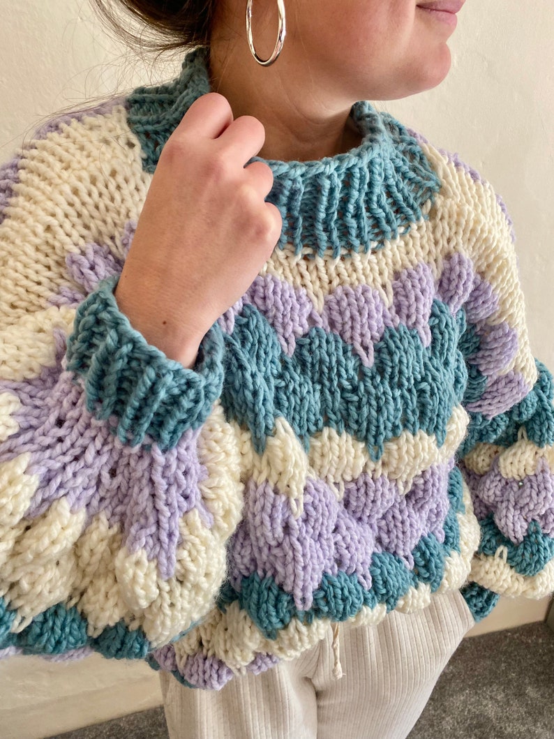 Chunky Wool Knit Jumper - SD Shredded Rainbow
