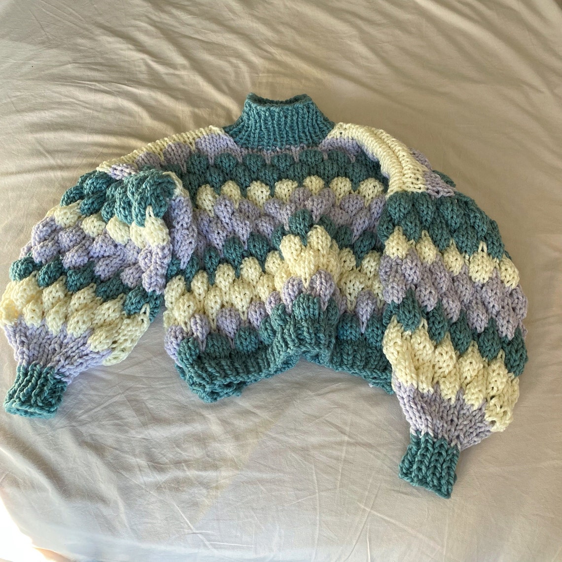 Chunky Wool Knit Detailed Sweater