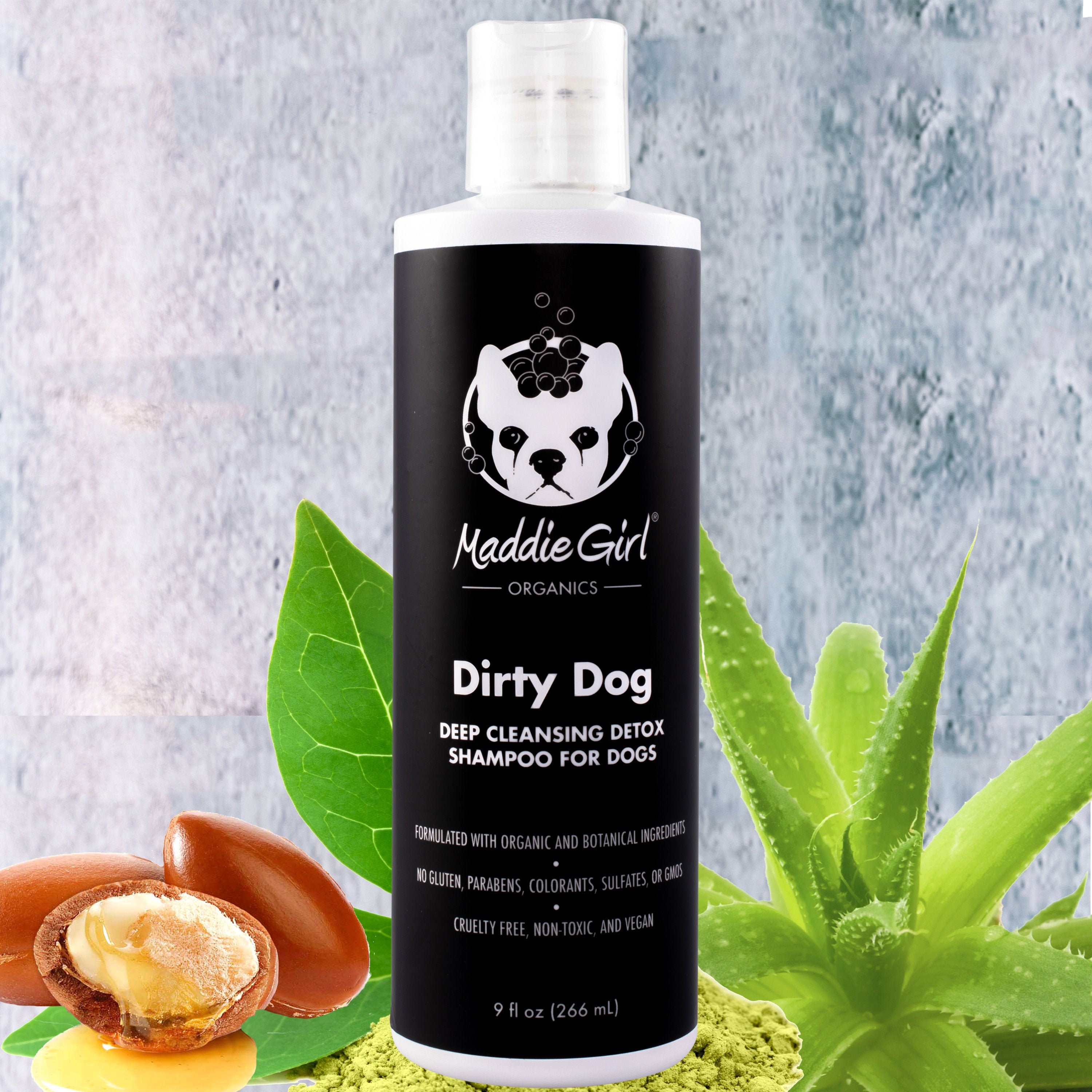 Dirty Dog Deep Cleansing Detox Shampoo - Effectively Removes Dirt & Odor - Organic - Vegan - Non-Toxic - Non-GMO - Made in the USA - 17oz