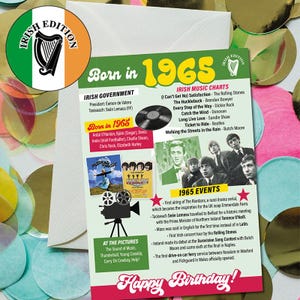 Cartão de aniversário de 60 anos de 1965, versão irlandesa