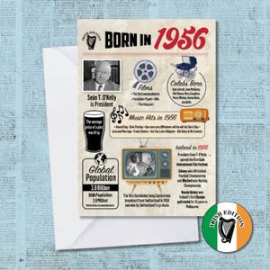 1956 70.Geburtstagskarte irische Version