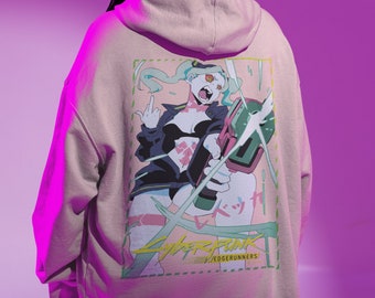 Cyberpunk Edgerunners Hoodie, Edge Runners DAVID & LUCY Neon Cyberpunk Edgerunners Hoodie, Edge Runners DAVID & LUCY Neon