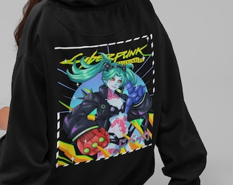 Cyberpunk Edgerunners Hoodie, Edge runners DAVID & LUCY neon shirt, Cyberpunk Edgerunners Rebecca, Cyberpunk Shirt, Cyberpunk Edgeru2
