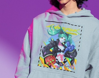 Cyberpunk Edgerunners Hoodie, Edge runners DAVID & LUCY neon shirt, Cyberpunk Edgerunners Rebecca, Cyberpunk Shirt, Cyberpunk Edgeru2'