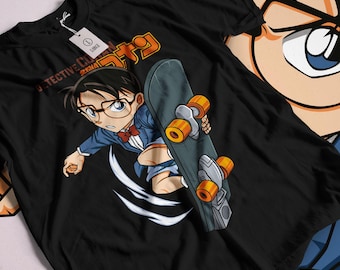 Vintage Detective Conan anime T-shirt from the 90s as reference