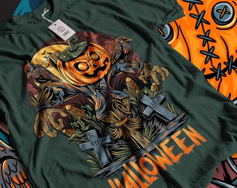 Maglietta di Halloween Maglietta con zucca Maglietta grafica Jack o Lantern Maglietta con zucca Raccolto autunnale Magliette autunnali carine