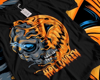 Camiseta de Halloween, camiseta de calabaza, camiseta gráfica de Jack o' Lantern, camiseta de calabaza, camiseta de cosecha de otoño, lindas camisetas de otoño