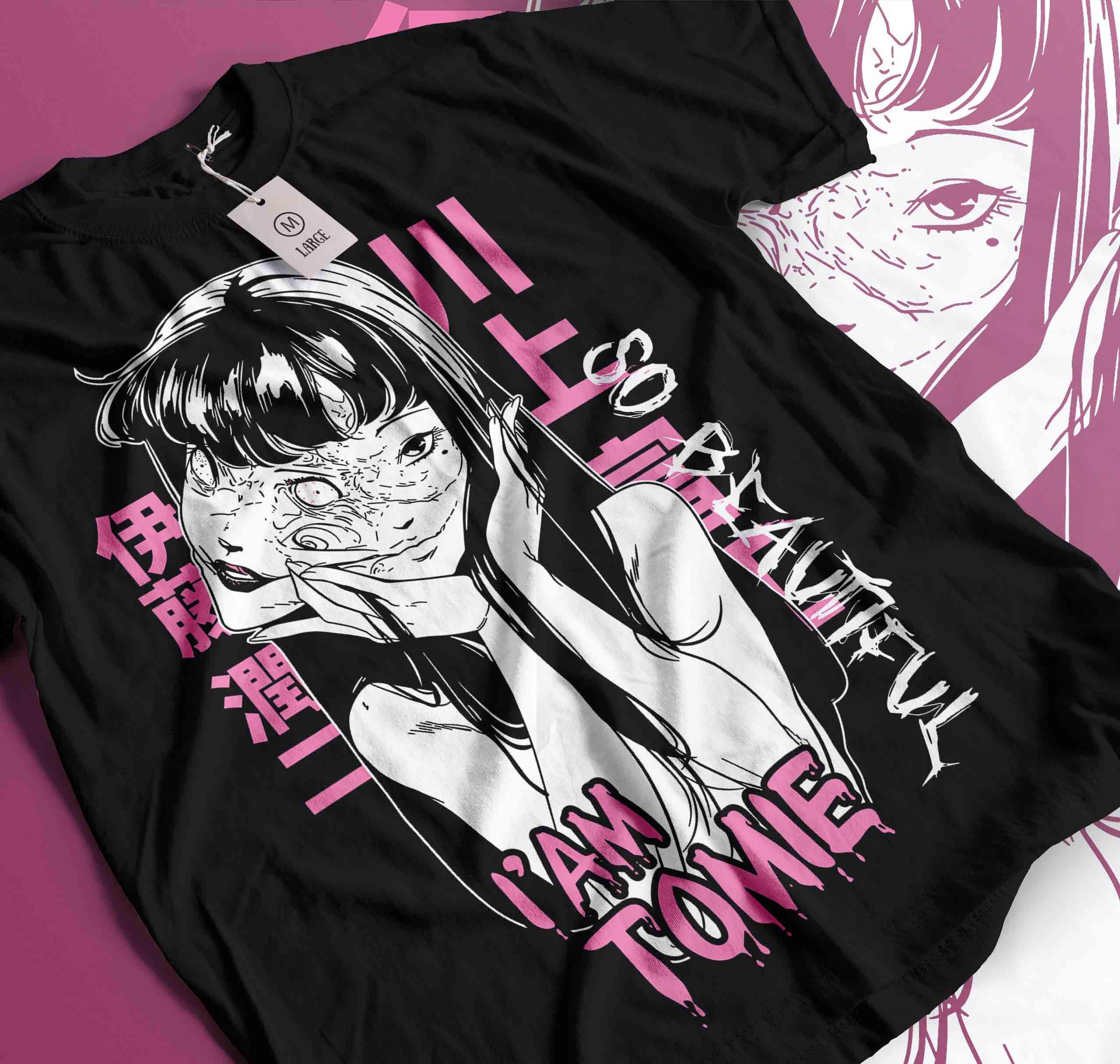 富江アニメTシャツ ユニセックス、伊藤潤二アニメマンガシャツ、アニメ 富江アニメTシャツ ユニセックス、伊藤潤二アニメマンガシャツ、アニメ