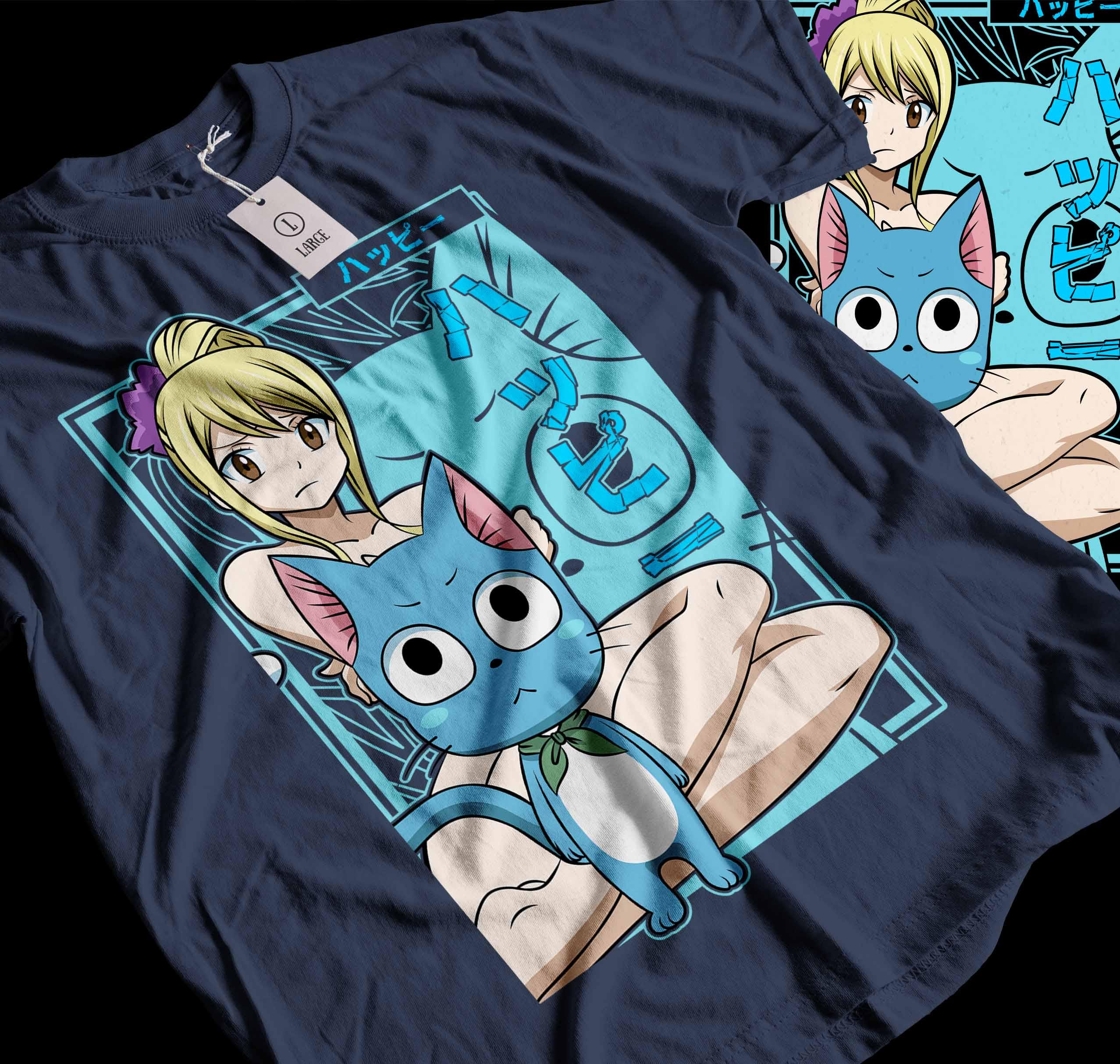 フェアリーテイル　Tシャツ Mサイズ Fairy Tail Manga Anime T-Shirt Size XL Black Sparkle EUC | eBay