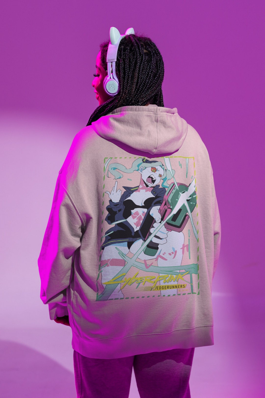 Cyberpunk Edgerunners Hoodie, Edge Runners DAVID & LUCY Neon Cyberpunk Edgerunners Hoodie, Edge Runners DAVID & LUCY Neon