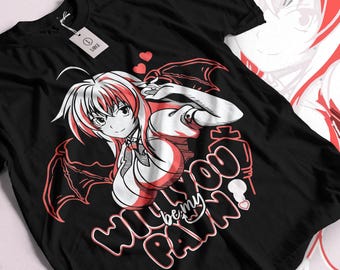 Unisex Rias DxD Anime T-Shirt, Manga Waifu Shirt