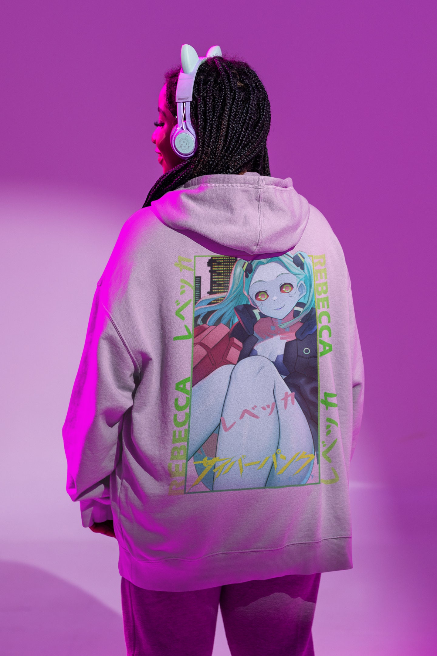 Cyberpunk Edgerunners Hoodie, Edge Runners DAVID & LUCY Neon Cyberpunk Edgerunners Hoodie, Edge Runners DAVID & LUCY Neon