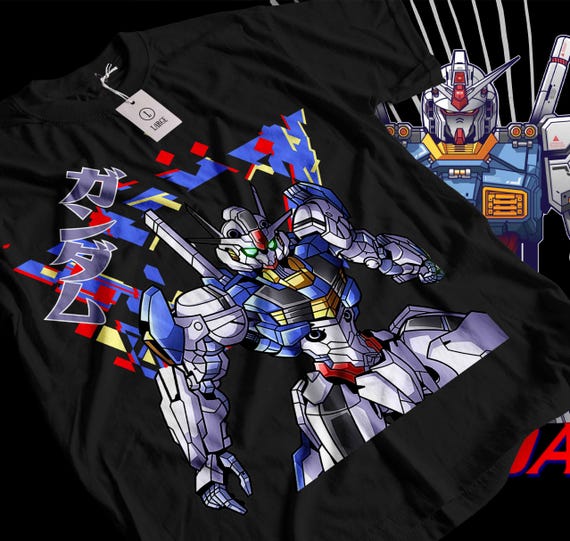 T-shirt Gundam SD Anime Dans Un Seau - Taille XL, Noir, Avec Porte-clés - Neuf Avec étiquette