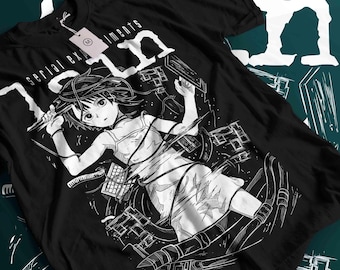 Serial Experiments Lain シャツ | 90年代アニメサイバーパンクTシャツ