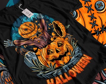 Camiseta de Halloween, camiseta de calabaza, camiseta gráfica de Jack o' Lantern, camiseta de calabaza, camiseta de cosecha de otoño, lindas camisetas de otoño