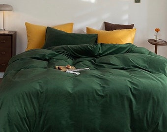 This comforter set will provide your bedroom a very. forest green bedding etsy