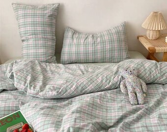 Plaid Duvet Cover Etsy