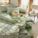 Ever Lasting | Plaid Duvet Cover Green Bedding Set Plaid Comforter Cover Mint Green Queen Duvet Cover King Duvet Cover Twin Cute Vintage 