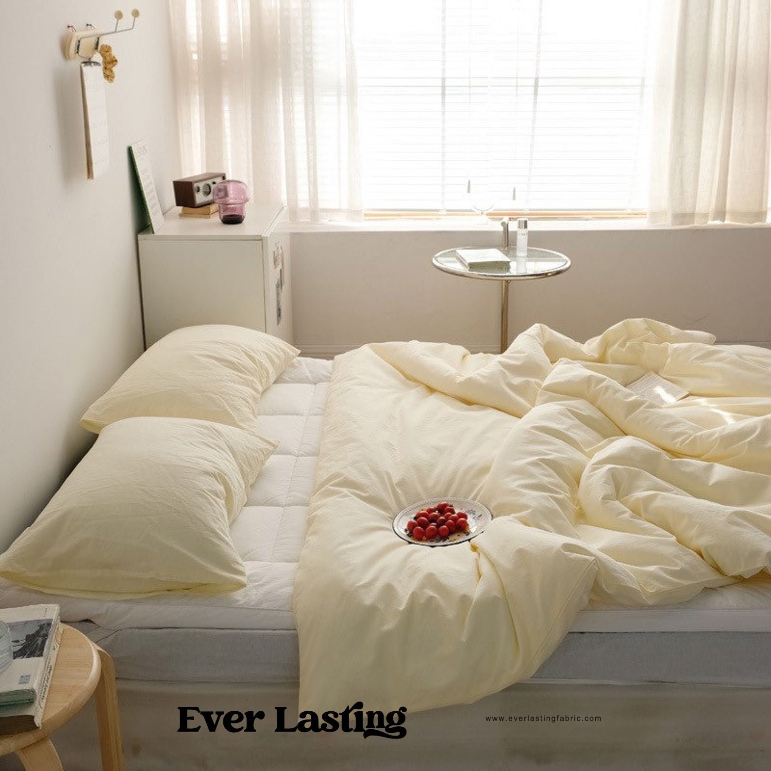 Ever Lasting Pastel Yellow Bedding Set Queen Duvet Cover Etsy Canada