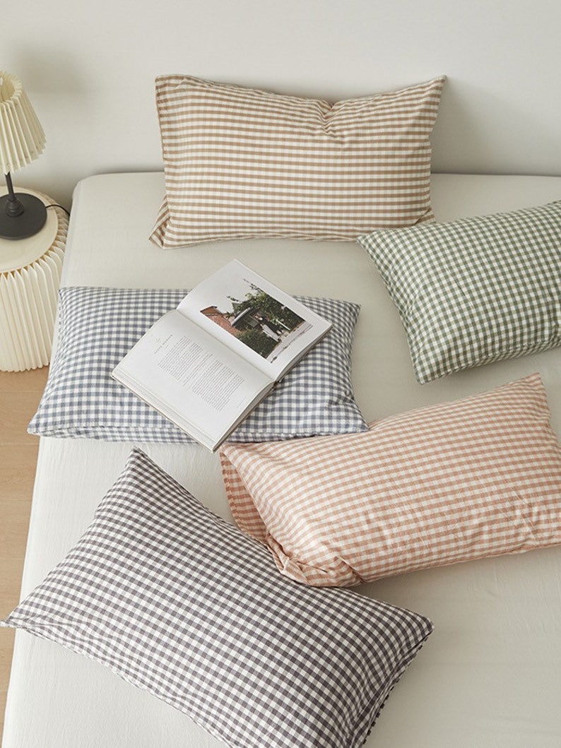 Ever Lasting Gingham Pillowcases Checker Pillowcase Plaid Etsy