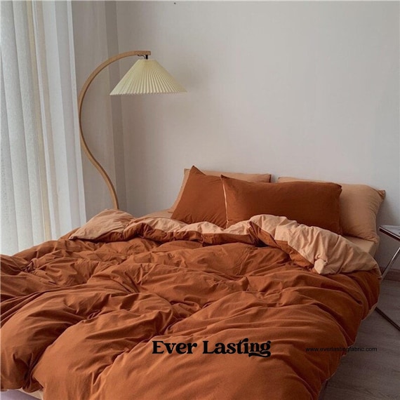 Ever Lasting Burnt Orange Bedding Set, Are Ikea Single Duvets Standard Size Drink Always Contains