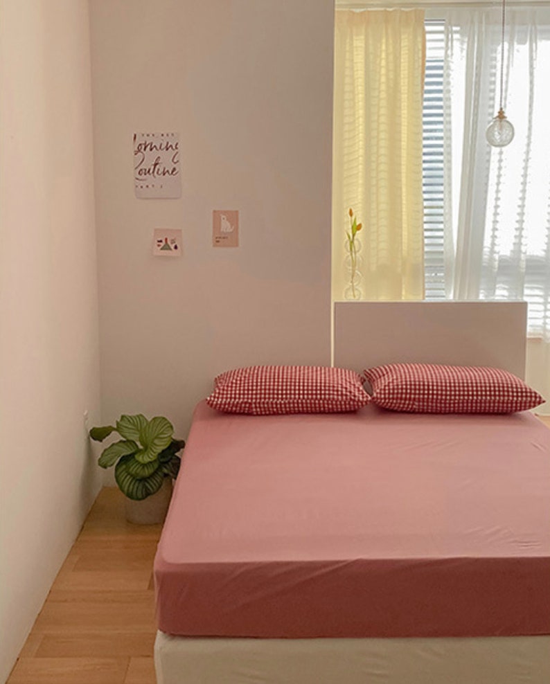 Checkered Duvet Cover Red Plaid Bedding Set Red Plaid Etsy