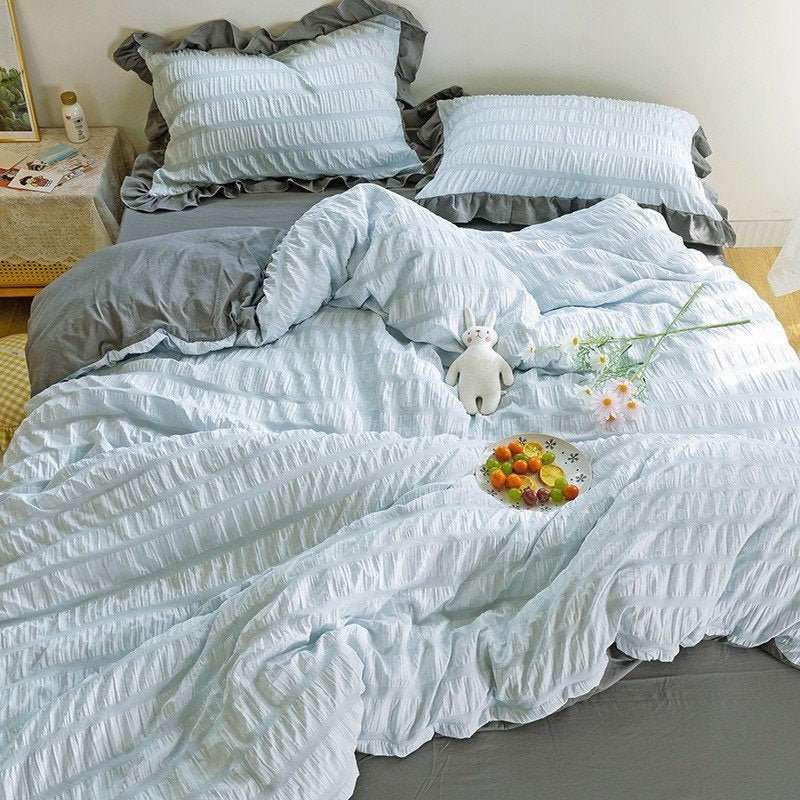 Ever Lasting Bubble Pastel Ruffle Bedding Set Queen Ever Lasting Bubble Pastel Ruffle, Ruffle Bedding King Size