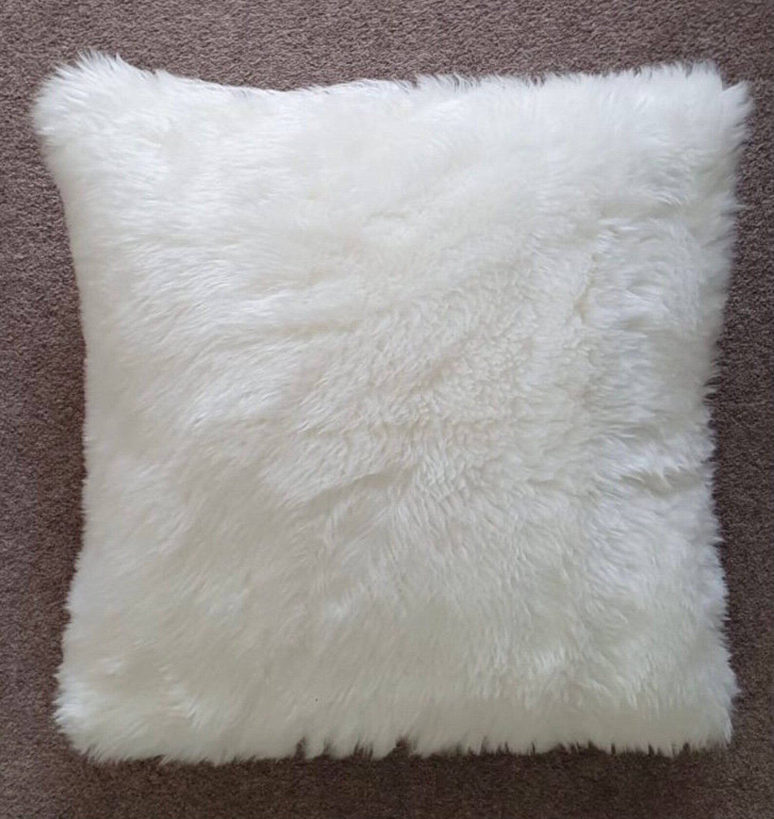 White Fluffy Pillow Cover Etsy UK