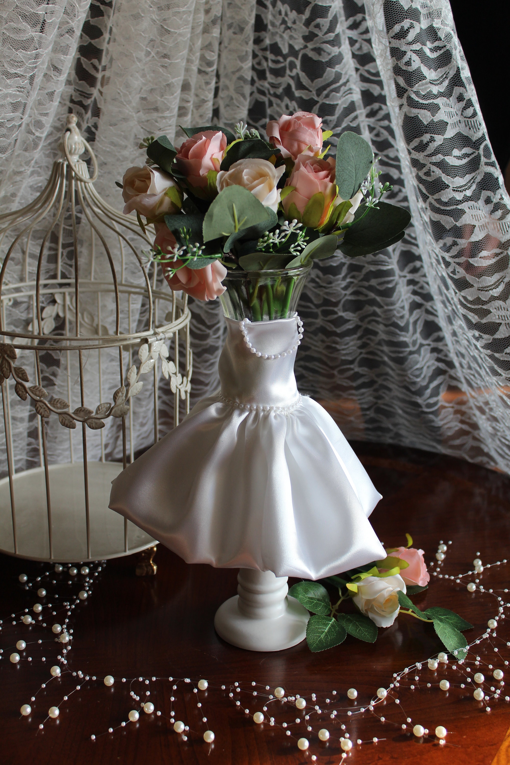 wedding dress centerpiece bridal shower Bridal Shower Centerpiece/bridal Mason Jar/bridal Shower Decoration/wedding  Gown Centerpiece/wedding Gown Mason Jar