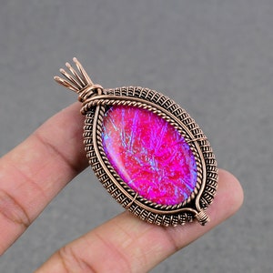 Australian Triplet Opal Copper Pendant Copper Wire Wrapped Pendant Gemstone Copper Jewelry Handmade Pendant Gift For Her Opal Jewelry