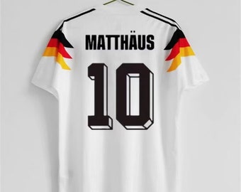 Germany 1990 retro shirt classic jersey Matthäus Völler Klinsmann, MATTHÄUS Germany world cup 1990 retro jersey