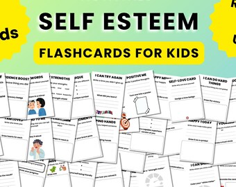 Self Esteem Worksheets for Kids, Self Confidence Workbook, Positive Affirmations, Learning Emotional Regulation Printable