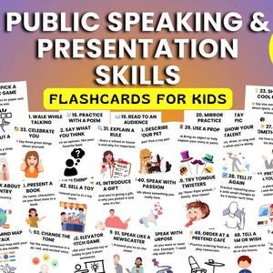 Schede didattiche per parlare in pubblico per bambini, per aumentare la fiducia in se stessi e le capacità di presentazione, spunti per parlare in pubblico, schede stampabili