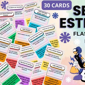 Tarjetas de autoestima para niños, crecimiento emocional, desarrollo de la confianza, libro de ejercicios imprimible de autoestima para niños de 6 a 10 años.