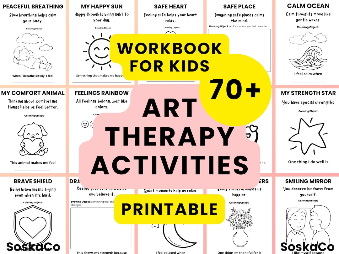70+ Art Therapy Worksheets for Kids, Healing Therapist Activities ...
