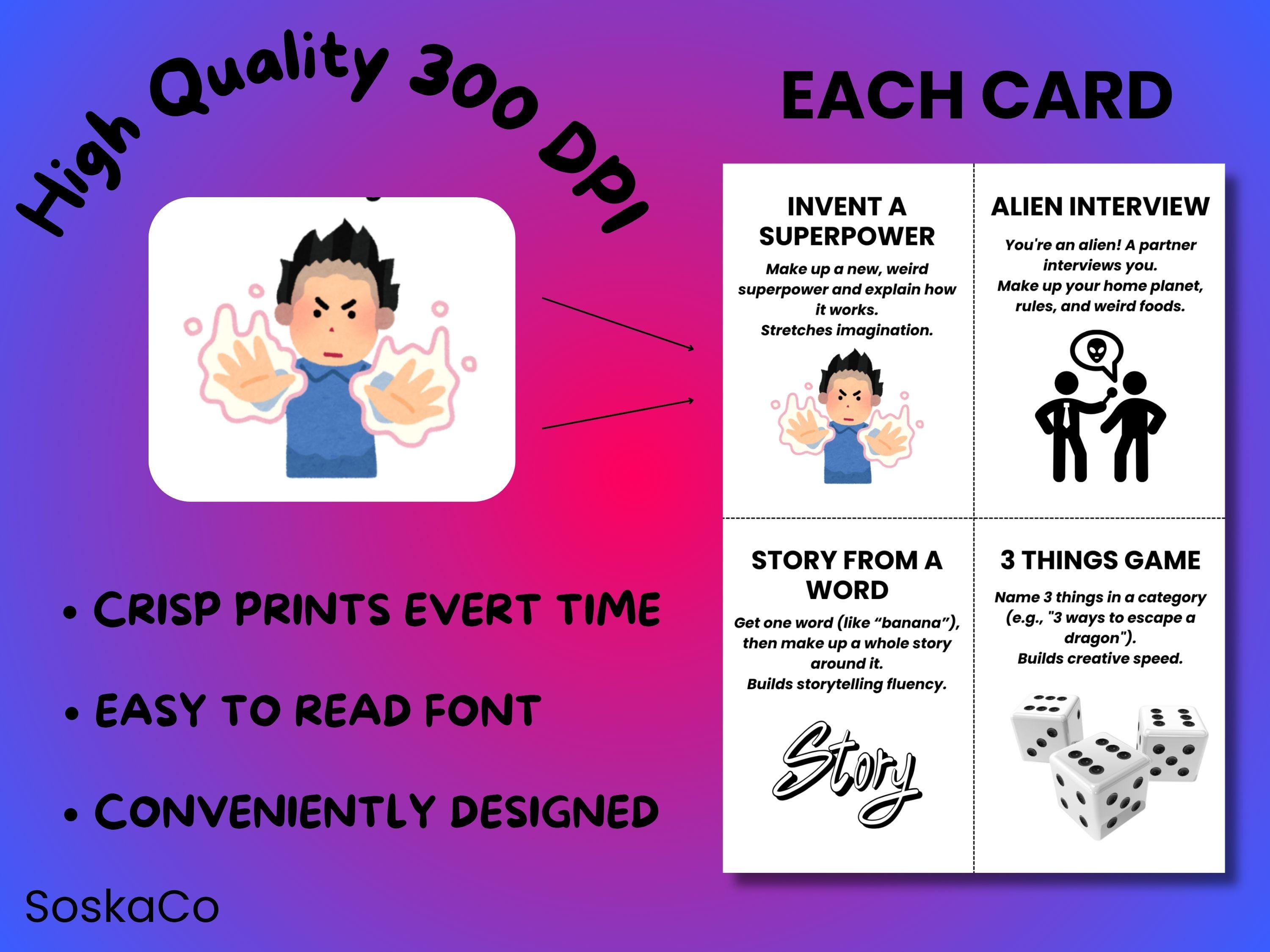 Improv and Drama Flashcards for Kids, Speaking and Acting, Thinking ...