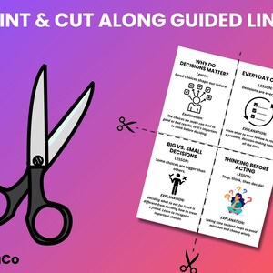 Decision Making Flashcards for Kids, Critical Thinking Problem Solving ...