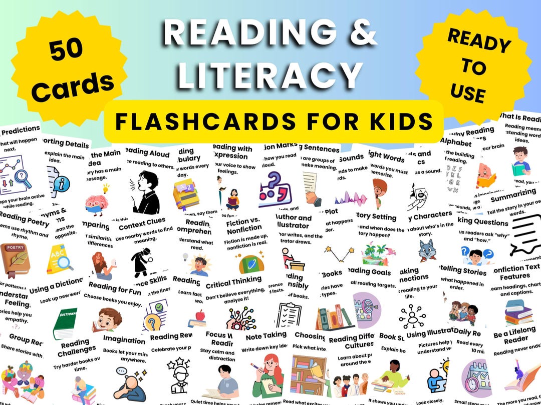 Reading & Literacy Flashcards for Kids, Printable Phonics and ...