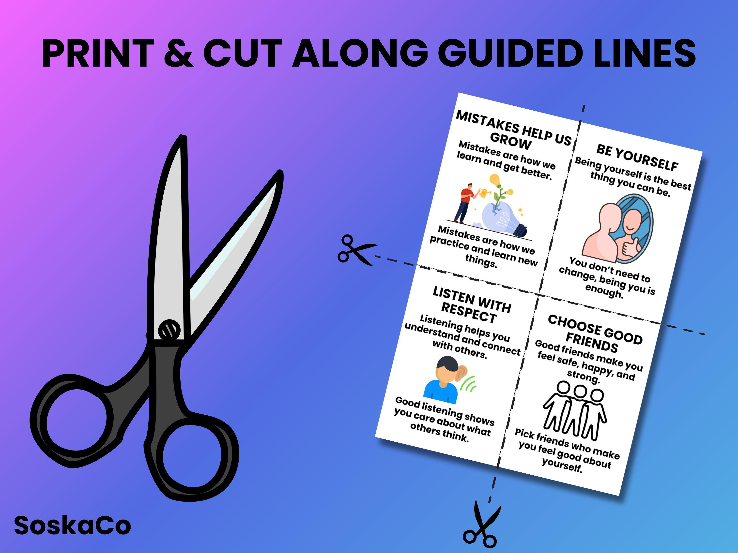 Life Lessons Flashcards for Kids, Emotional Regulation Flash Cards ...