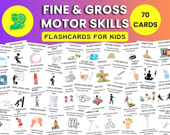 Motricité fine et globale, Cartes-éclair pour enfants à imprimer, Exercice de coordination, Activités de conscience corporelle, Cartes d'apprentissage