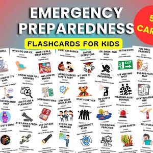 Schede didattiche sulla preparazione alle emergenze per bambini, divertenti schede didattiche sulla sicurezza per esercitazioni antincendio, pronto soccorso e risposta ai disastri, risposta alle emergenze