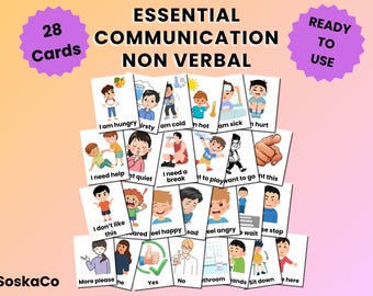 Non Verbal Communication, Visual Boards Cards Printable, Daily Routines, Visual Schedule, Special Needs Autism