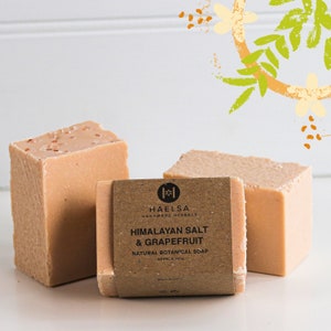 Himalayan Salt & Grapefruit Handmade Soap: Natural / Vegan / Artisan / Eco / Plastic-Free / Cruelty-Free